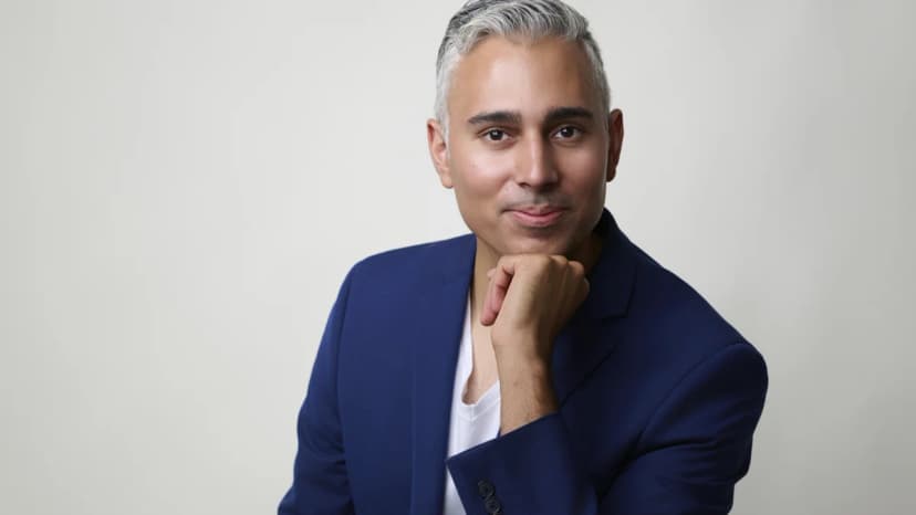 Rupesh Parbhoo, host of Speak Arizona podcast, portrait by Marie Feutrier