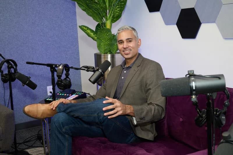 Rupesh Parbhoo hosting Speak Arizona podcast