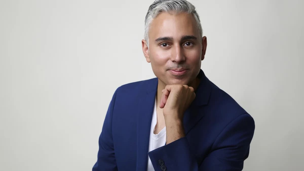 Rupesh Parbhoo, host of Speak Arizona podcast, portrait by Marie Feutrier