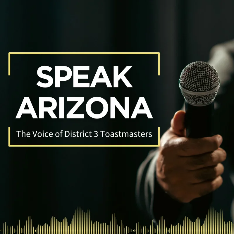 Speak Arizona original 2024 podcast cover featuring Sara Mayer and Serban Mare