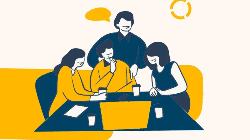 Remote team collaborating on a video call with multiple participants on screen